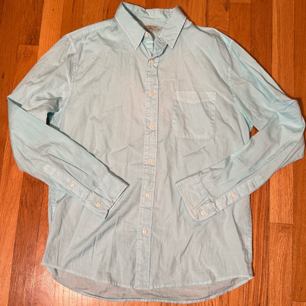 Faherty Light Blue Casual Button Down Shirt